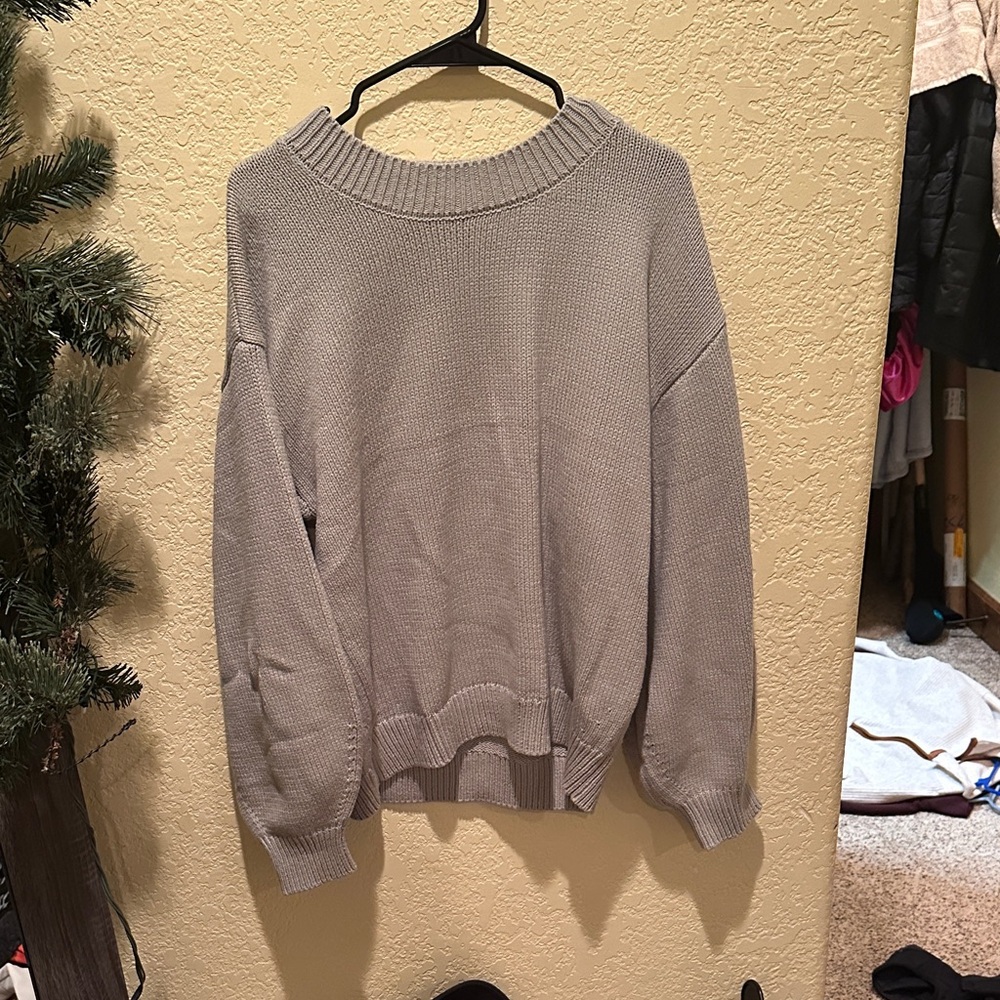 Better Together Gray Knit Sweater